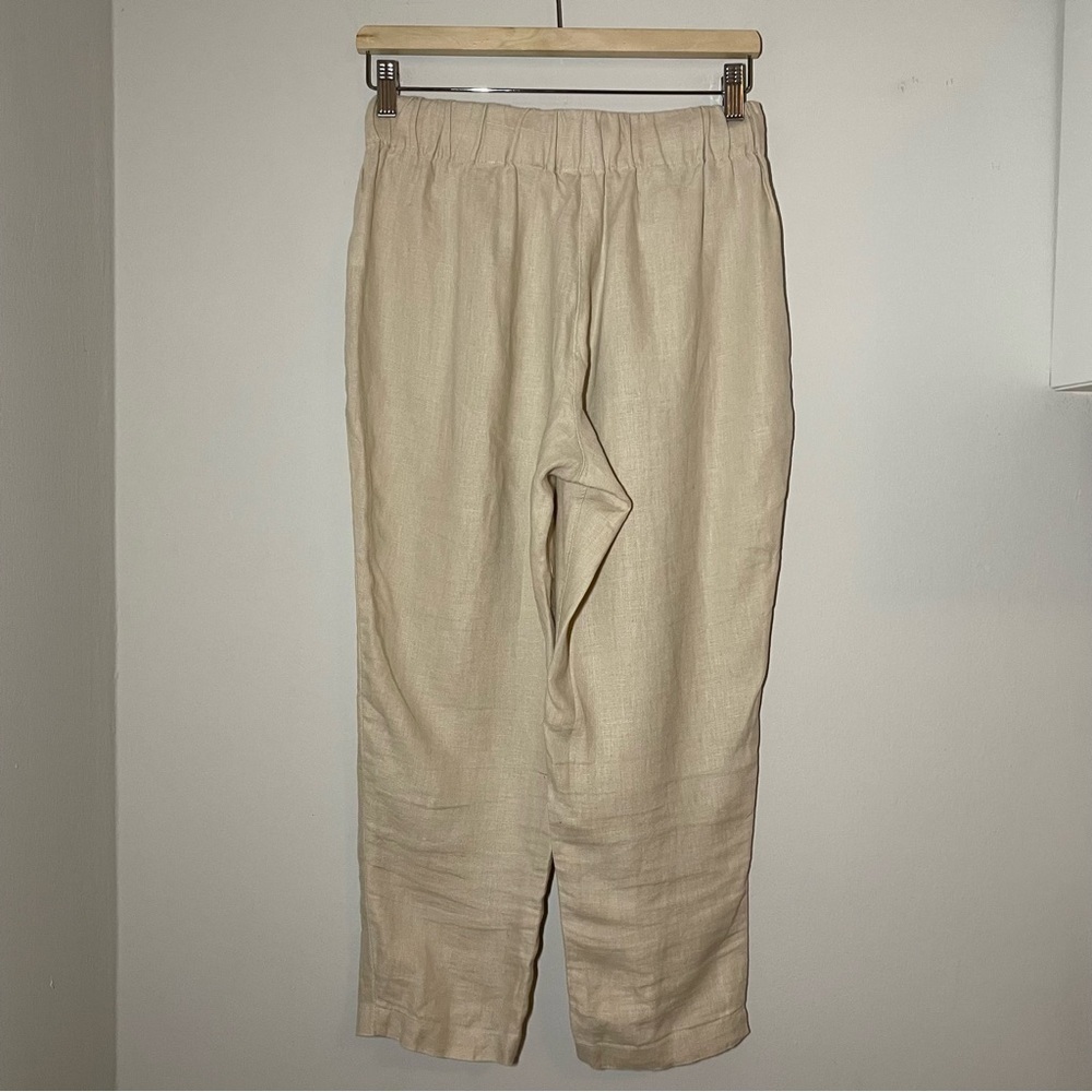 NAIF Beige Drawstring Straight-Leg Pants - Picture 5 of 6